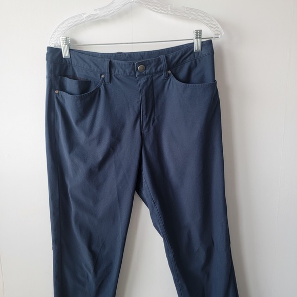lululemon men's ABC Classic-Fit 5 Pocket Pant size 31 Warpstreme Navy Blue - Picture 3 of 7